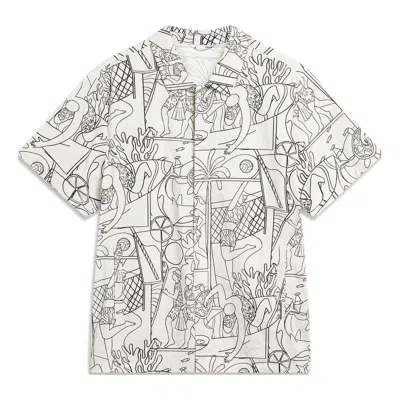 Li-ning All-over Print Shirt 'white Black'
