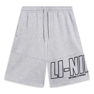 Li-ning Anything Is Possible Graphic Shorts 'grey' In Gray