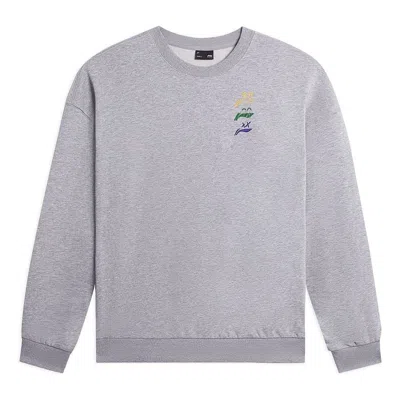 Li-ning Anything Is Possible Graphic Sweatshirt 'grey' In Gray
