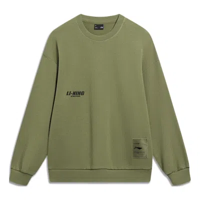 Li-ning Anything Is Possible Graphic Sweatshirt 'olive Green'
