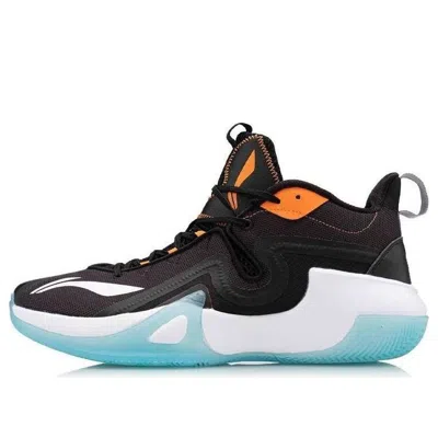 Li-ning Bad Five Mid-top Basketball Competition Shoes Black/blue