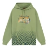 Li-ning Bad Five Sports Basketball Series Grid Printing Hoodie 'green'