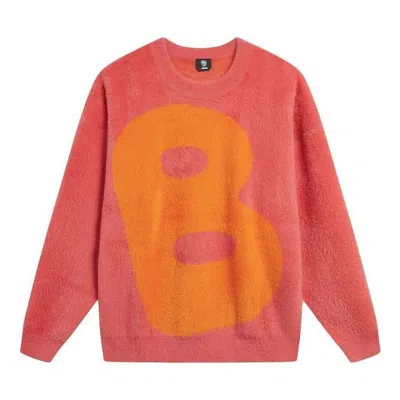 Li-ning Badfive Big B Logo Knit Sweater 'red Orange' In Brown
