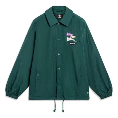 Li-ning Badfive Casual Jacket 'botanical Garden' In Green