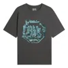 Li-ning Badfive City Graphic Loose Fit T-shirt 'grey' In Green