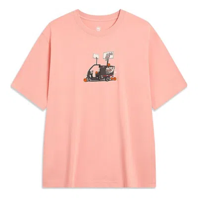Li-ning Badfive Dream With Hoops Graphic T-shirt 'pink'
