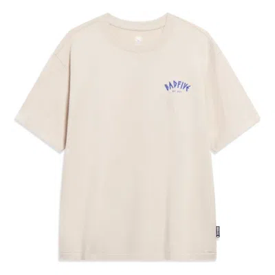 Li-ning Badfive Force A Turnover Graphic T-shirt 'beige' In Neutral