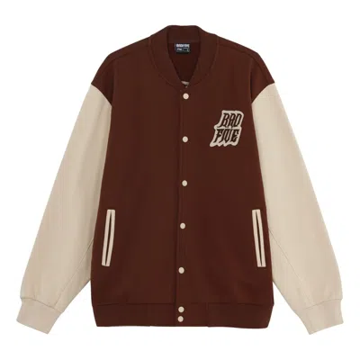 Li-ning Badfive Graphic Baseball Jacket 'brown Beige'