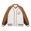 Li-ning Badfive Graphic Baseball Jacket 'white Brown'