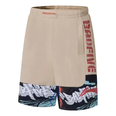 Li-ning Badfive Graphic Basketball Shorts 'beige' In Multi