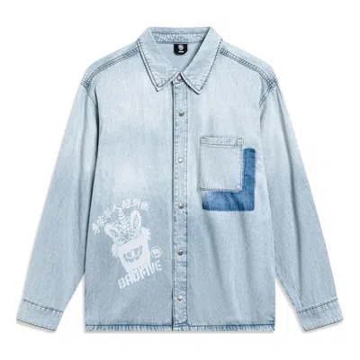Li-ning Badfive Graphic Denim Jacket 'denim Blue'
