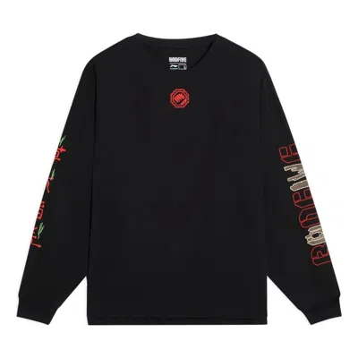 Li-ning Badfive Graphic Long Sleeve T-shirt 'black'