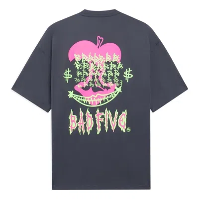 Li-ning Badfive Graphic Loose Fit T-shirt 'dark Grey' In Black