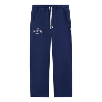Li-ning Badfive Graphic Straight Sweatpants 'navy' In Blue