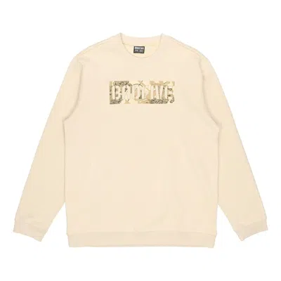 Li-ning Badfive Graphic Sweatshirt 'beige' In Neutral