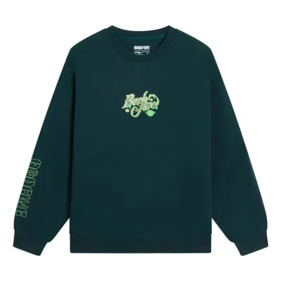 Li-ning Badfive Graphic Sweatshirt 'dark Green'