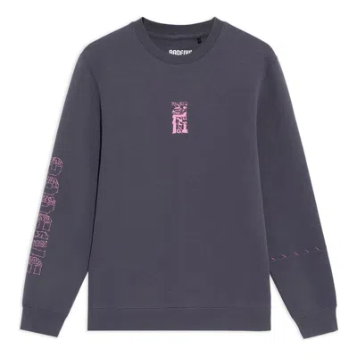 Li-ning Badfive Graphic Sweatshirt 'grey' In Gray
