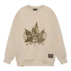 Li-ning Badfive Graphic Sweatshirt 'khaki' In Neutral