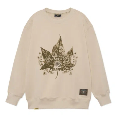 Li-ning Badfive Graphic Sweatshirt 'khaki' In Neutral