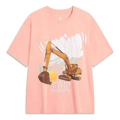 Li-ning Badfive Graphic T-shirt 'pink'
