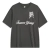 Li-ning Badfive Graphic T-shirt 'washed Black' In Gray