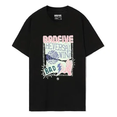 Li-ning Badfive Graphics Loose Fit T-shirt 'black'