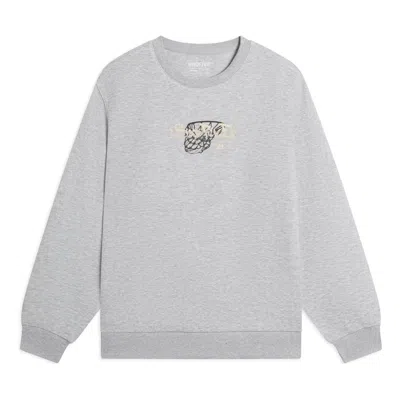 Li-ning Badfive Hoops Graphic Sweatshirt 'grey' In Gray