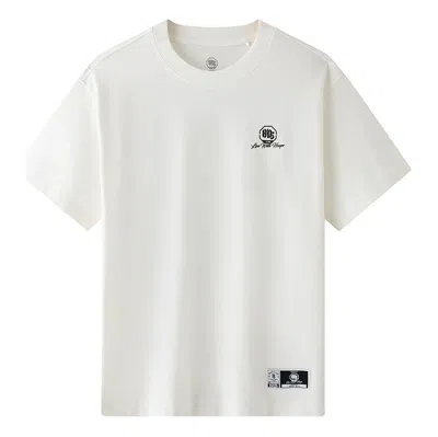Li-ning Badfive Live With Hoops Graphic T-shirt 'white' In Neutral