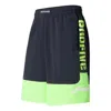 Li-ning Badfive Logo Basketball Shorts 'blue Neon Green' In Gray