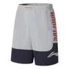 Li-ning Badfive Logo Basketball Shorts 'white Navy' In Gray