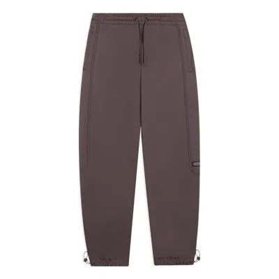 Li-ning Badfive Logo Loose Fit Sweatpants 'brown' In Burgundy