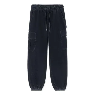 Li-ning Badfive Loose Fit Corduroy Pants 'washed Black'