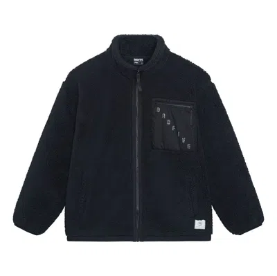 Li-ning Badfive Pocket Polar Fleece Jacket 'black' In Blue