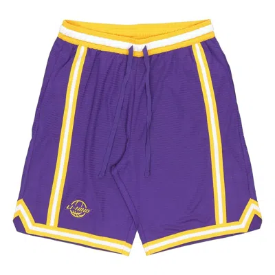 Li-ning Badfive Quick Drying Basketball Shorts 'purple Yellow'