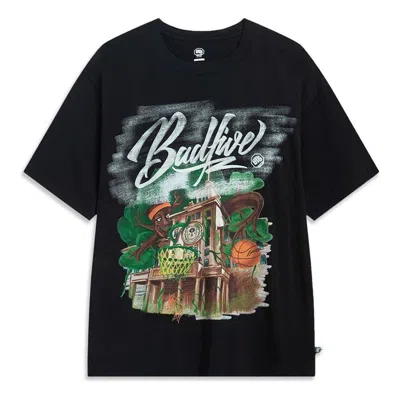 Li-ning Badfive Short Sleeve T-shirt 'black' In Multi