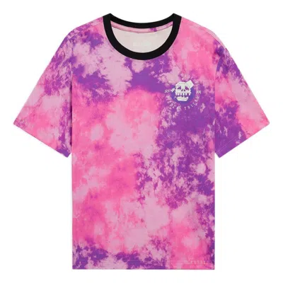 Li-ning Badfive Skull Graphic Tie Dye T-shirt 'pink Purple' In Multi