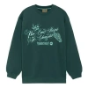 Li-ning Badfive Sports Basketball Series Printing Loose Round Neck Pullover 'dark Green' In Green