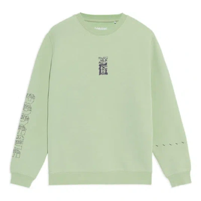 Li-ning Badfive Sports Basketball Series Printing Sports Round Neck Pullover 'green'
