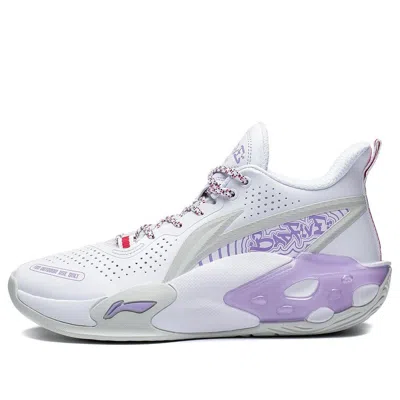 Li-ning Badfive V2 Mid 'white Purple' In Blue