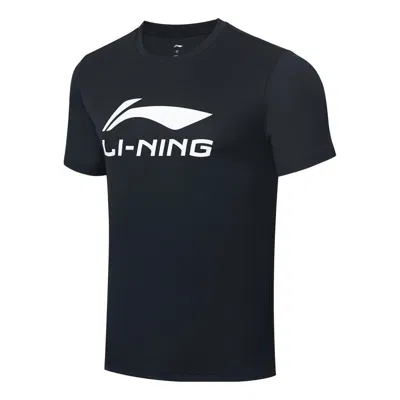 Li-ning Badminton Big Graphic T-shirt 'black White'