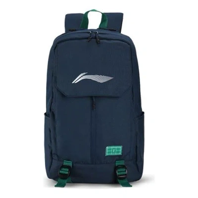 Li-ning Badminton Logo Backpack 'navy' In Blue