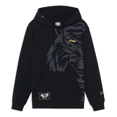 Li-ning Badminton Series Loose Pullover Hoodie 'black'