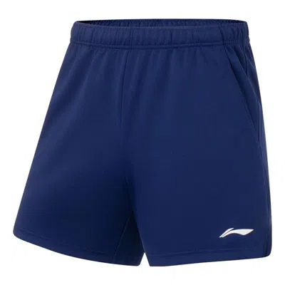 Li-ning Basic Badminton Shorts 'navy' In Blue