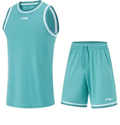 Li-ning Basketball Competition Suits 'teal' In Blue