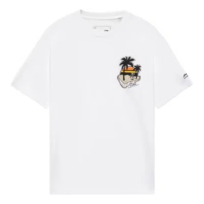 Li-ning Beach Graphic Loose Fit T-shirt 'white'