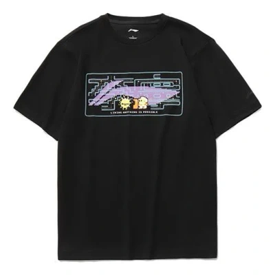 Li-ning Big Logo Graphic T-shirt 'black'