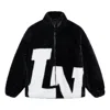 Li-ning Big Logo Polar Fleece Jacket 'black White'