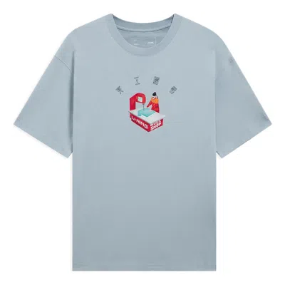 Li-ning Cartoon Graphic Loose Fit T-shirt 'blue'