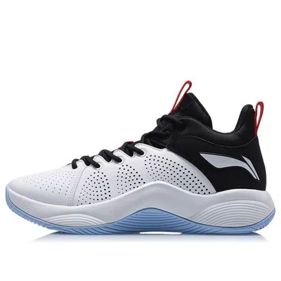 Li-ning Casual Basketball Shoes 'white Black' In Transparent