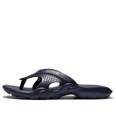 Li-ning Casual Sports Slippers Blue In Black
